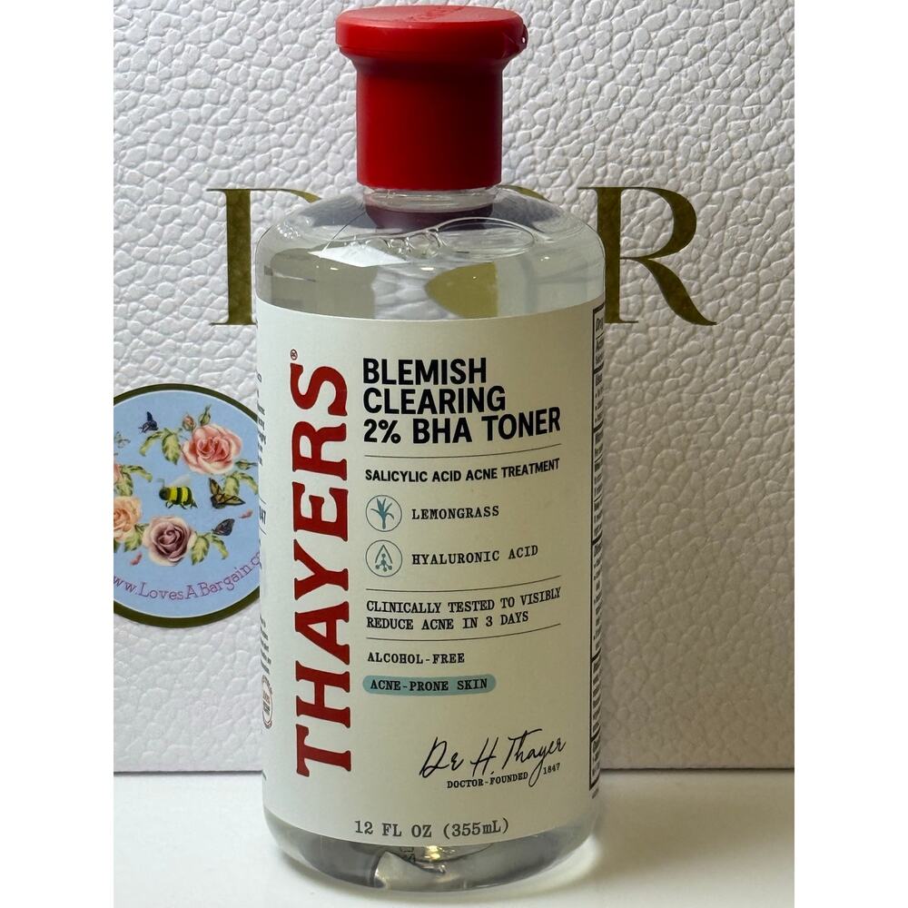Thayers Natural Remedies Blemish Clearing 2% BHA Toner - 12 oz - NEW SEALED